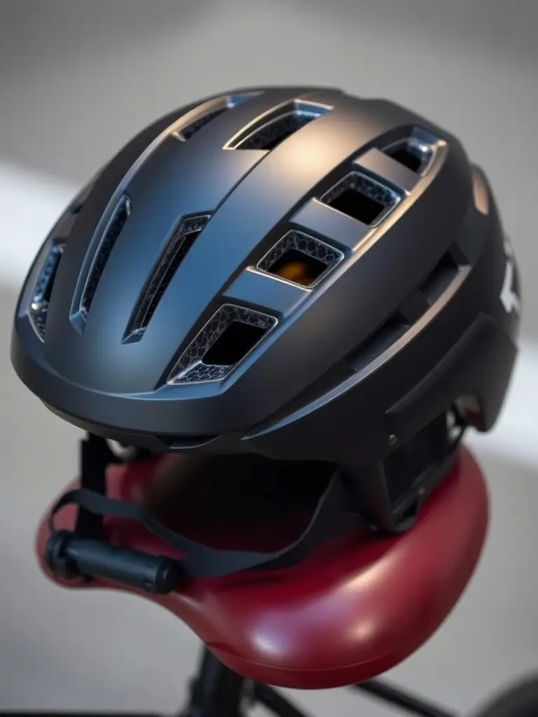 A stylish image of an open-face motorcycle helmet with a retro design, featuring a classic round shape and a short visor. The helmet is shown in a vintage color scheme with chrome trim.