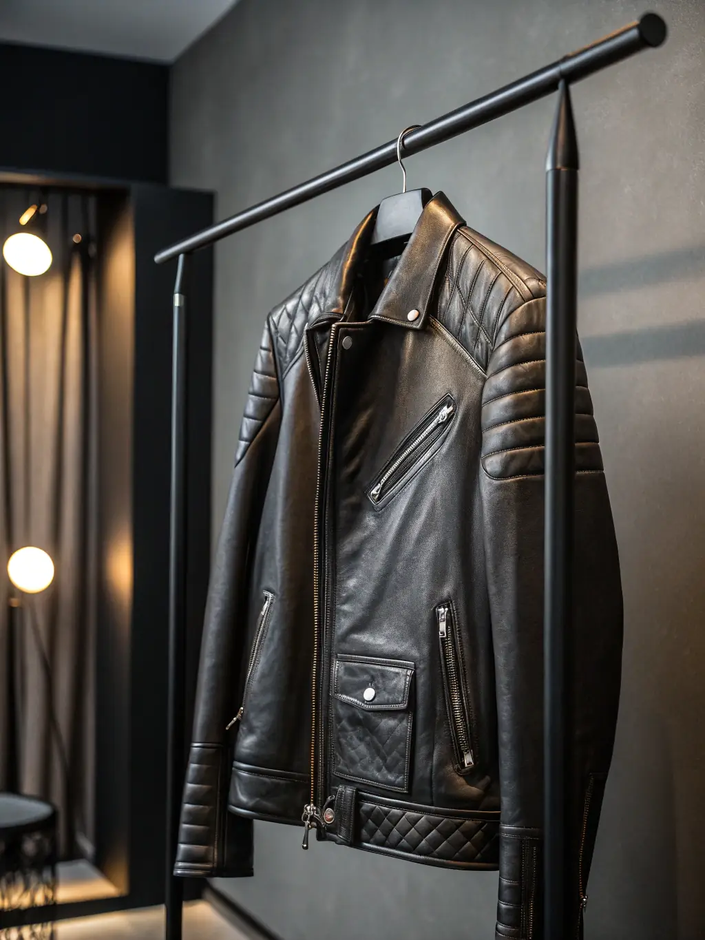 A durable motorcycle jacket with reinforced elbows and shoulders, highlighting its abrasion resistance and protective qualities, ideal for a product category display.