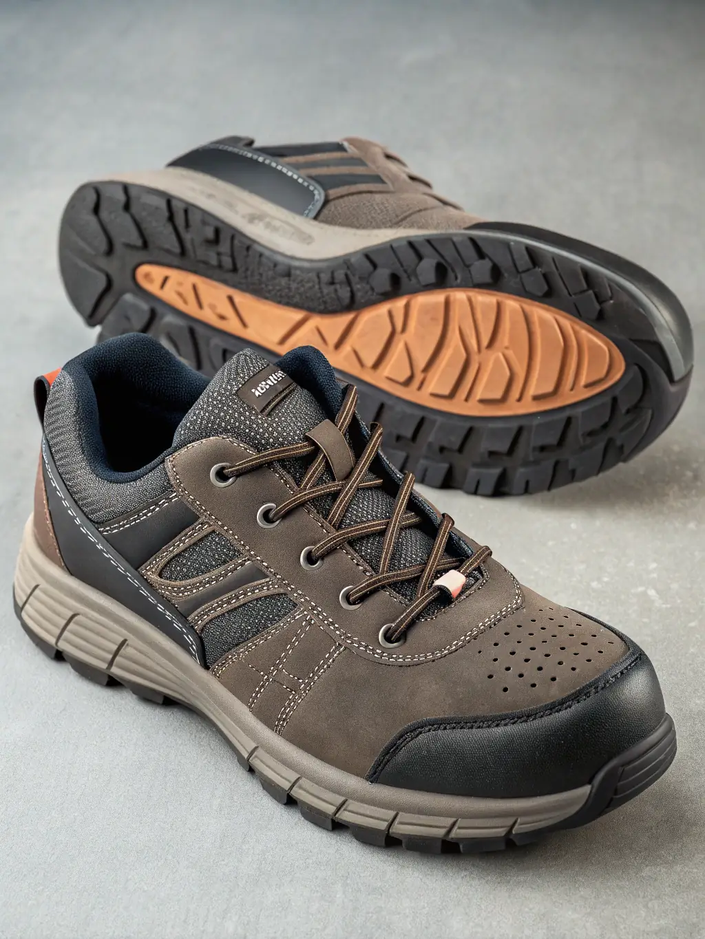 A pair of robust motorcycle boots with ankle support, showcasing their durability, weather resistance, and protective features, ideal for a product category display.